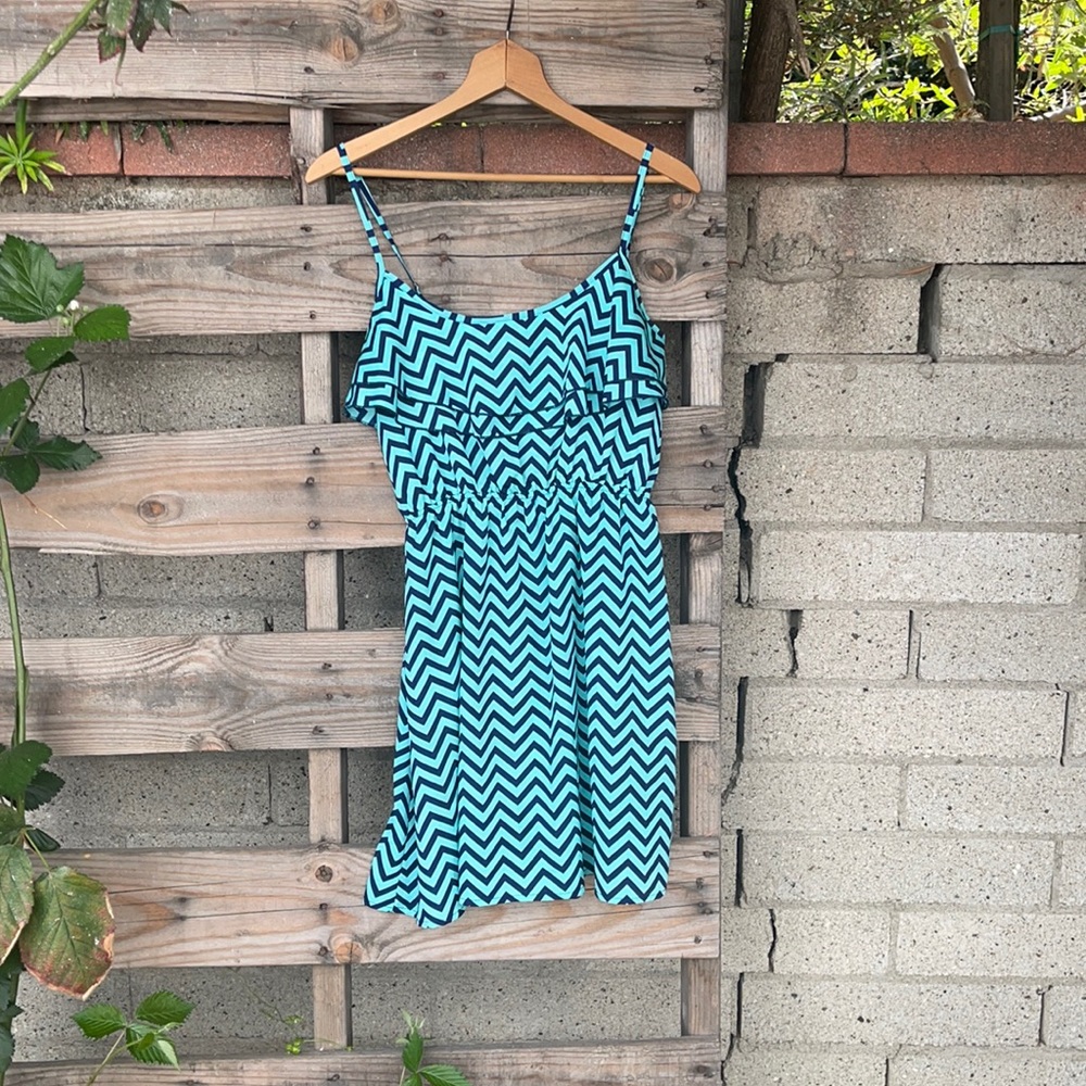 Blue and teal dress